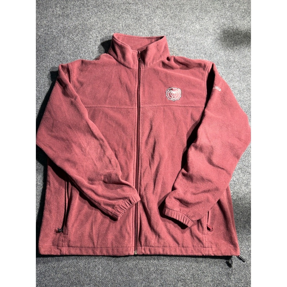 Columbia Flanker Full Zip Fleece Jacket Mens XXL Maroon Missouri State Bears